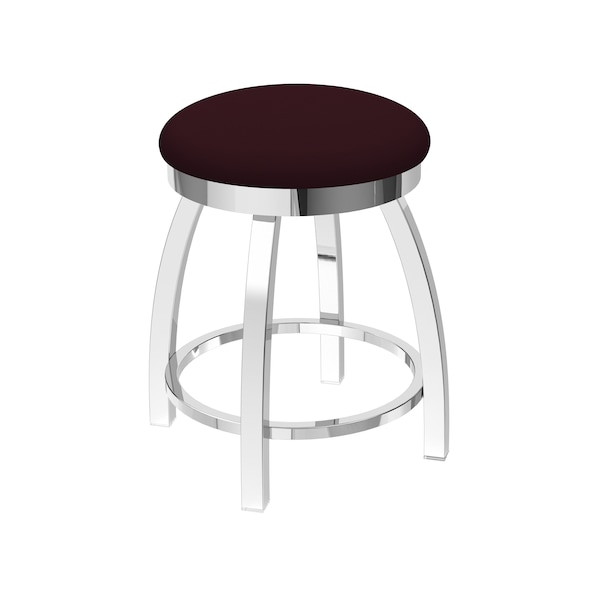 18" Swivel Vanity Stool, Chrome Finish, Canter Bordeaux Seat